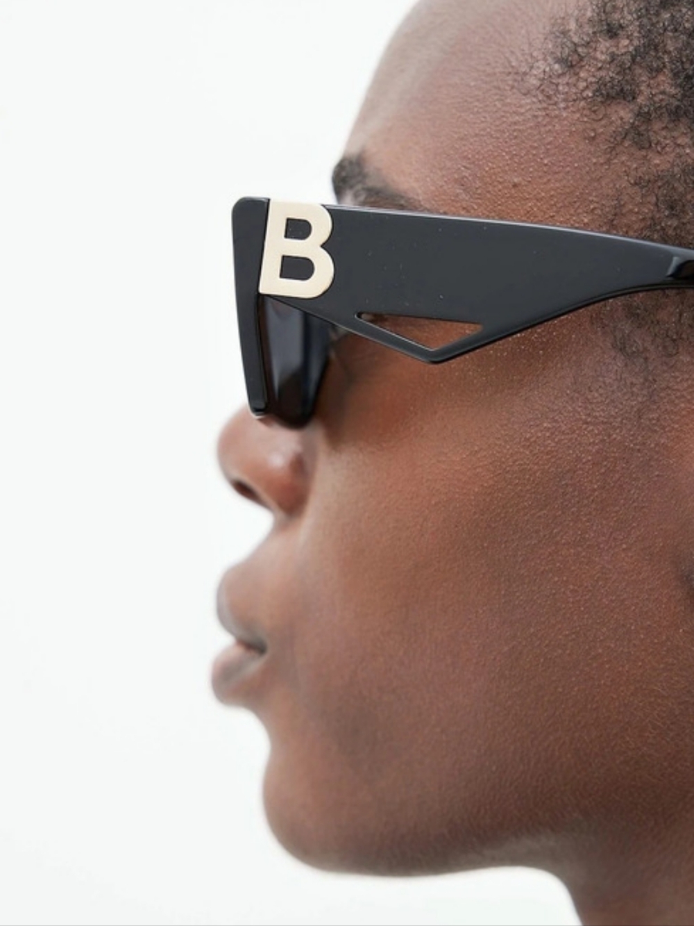 New Designer Inspired Rectangle Sunglasses Black Sunglasses - Picture 6 of 7